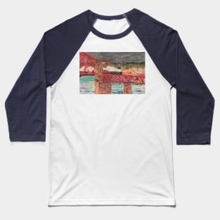 Flying Scotsman steaming across Forth Bridge Baseball T-Shirt